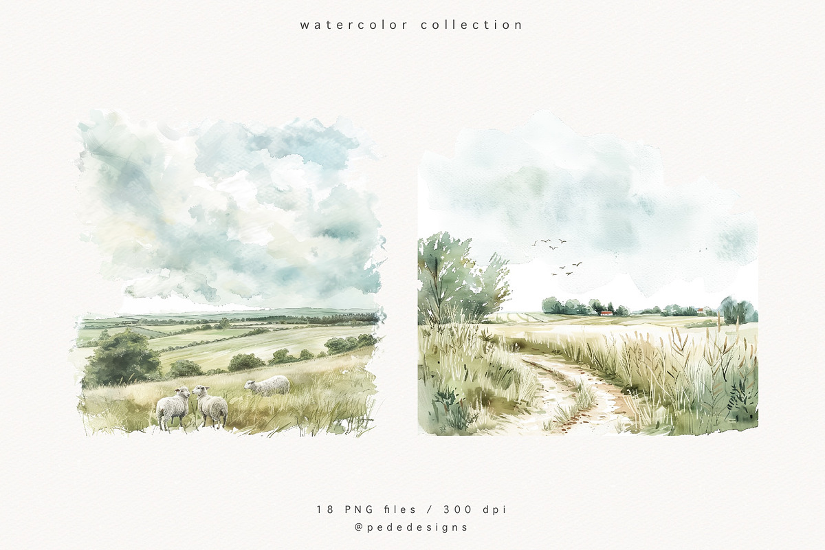 Farm Landscape, a Decorative Illustration by PeDe Designs (Photo 8 of 20)