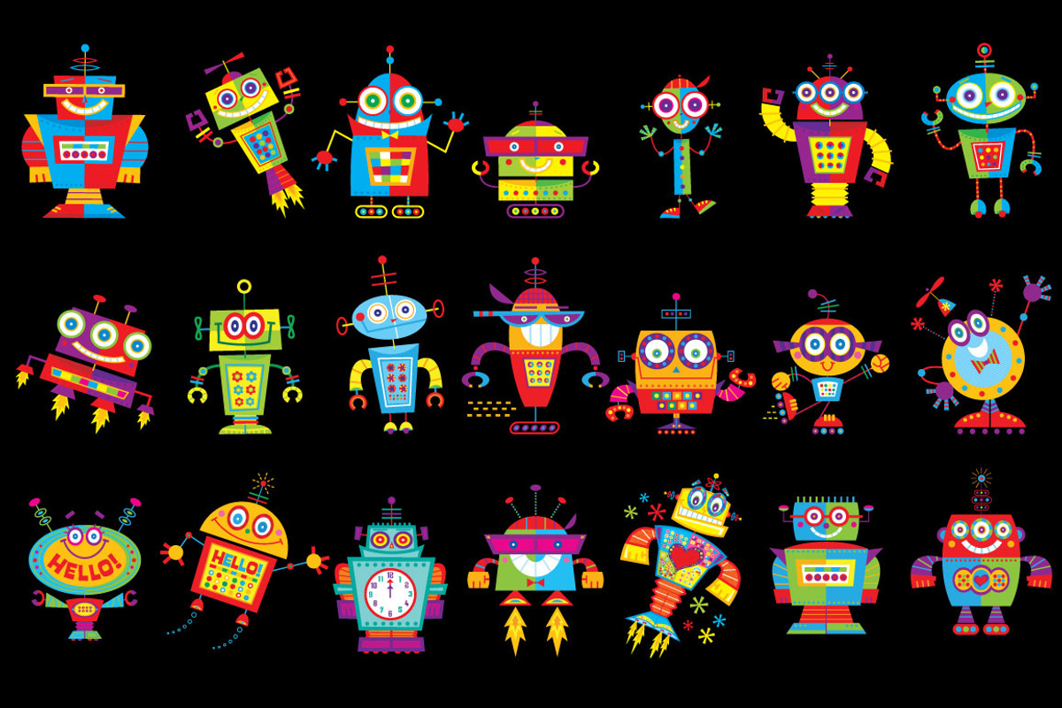 21 Rockin' Robots, a Technology Illustration by steckfigures (Photo 2 of 2)
