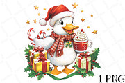 Christmas Goose with Cocoa & Gifts P, an Illustration by DreamPrint404 (Thumbnail 1 of 7)
