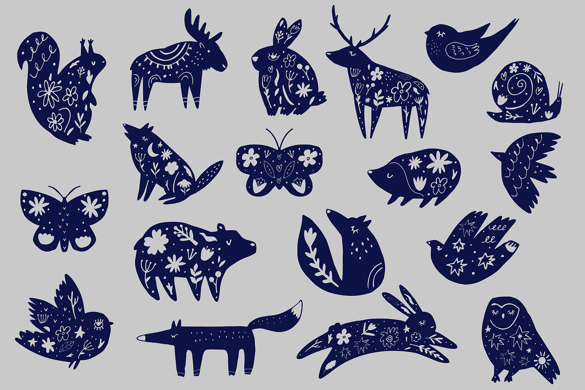 Folk Animal Illustrations, a Graphic by danceyourlife (Photo 9 of 12)