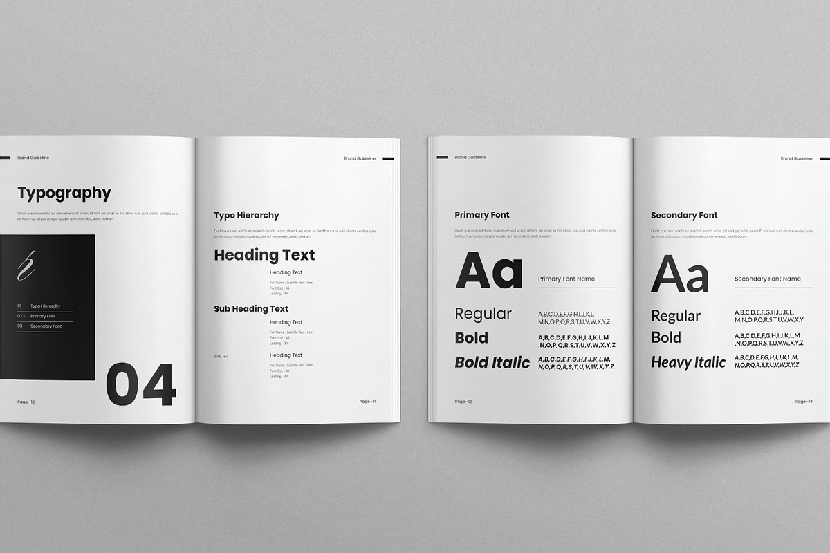 Brand Guideline Template, a Brochure Template by E-Type (Photo 5 of 8)