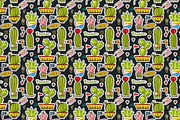 Set Fashion patches with cacti, an Illustration by KundolaArt (Thumbnail 6 of 7)