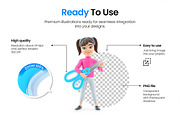 Cartoon Girl – Set of 50 Poses, a Person Illustration by 3DMask (Thumbnail 2 of 6)