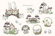 Gnome Easter & Mushroom Watercolor, an Illustration by Balada Digital Art (Thumbnail 2 of 11)