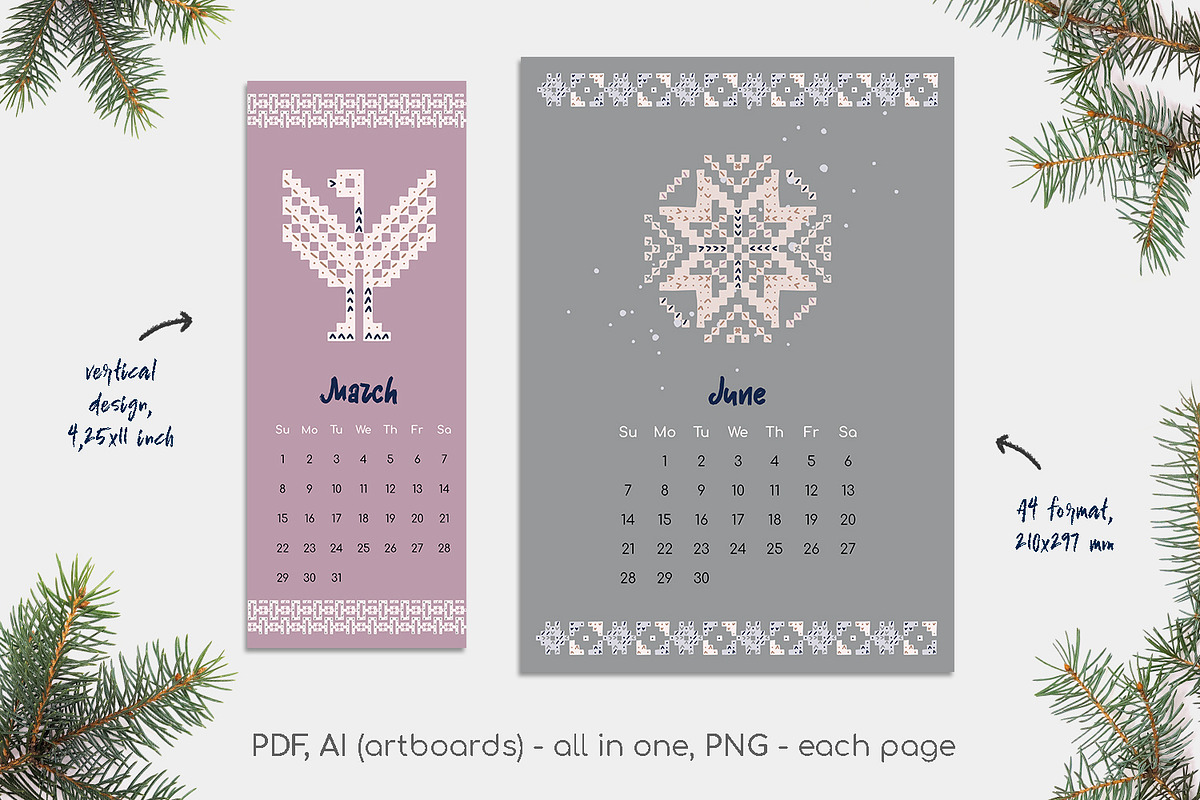 Scandi knit ornaments collection, an Animal Illustration by Gray Cat Graphics (Photo 5 of 18)