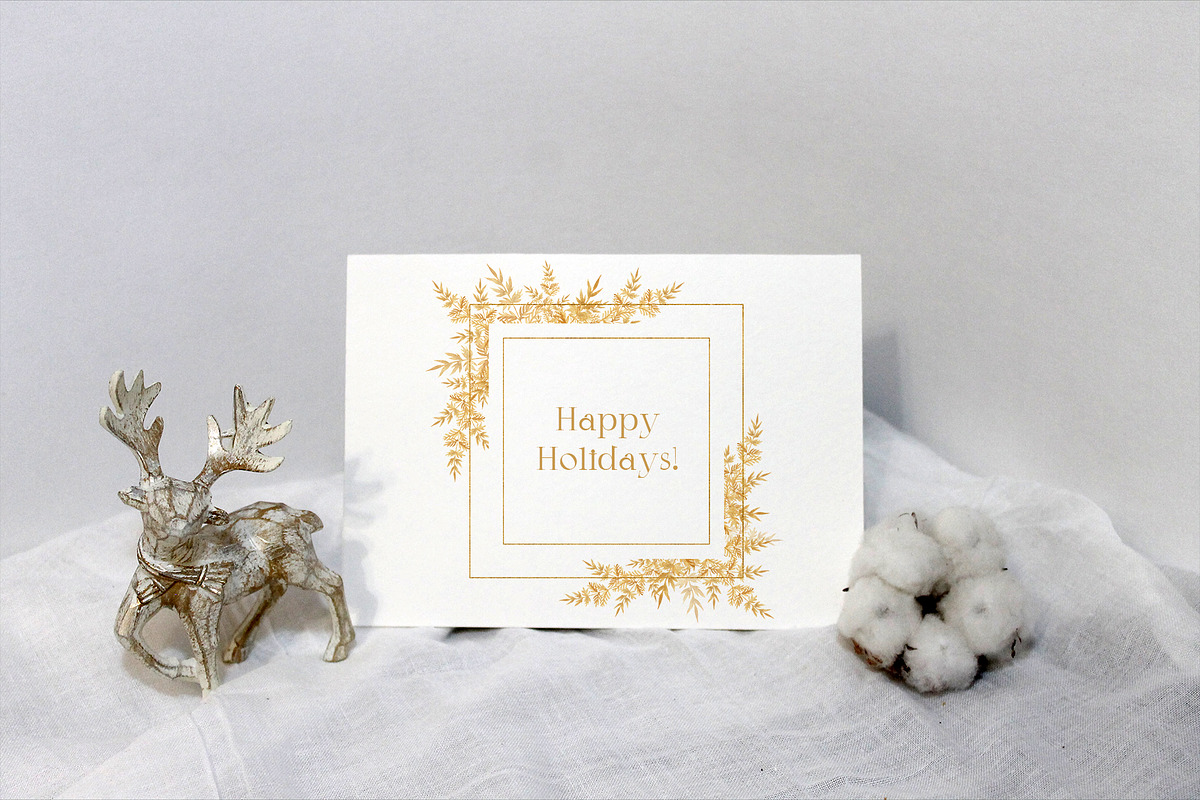 LUXE CHRISTMAS Deep Green & Gold, a Decorative Illustration by Catch the Dream Art (Photo 7 of 13)