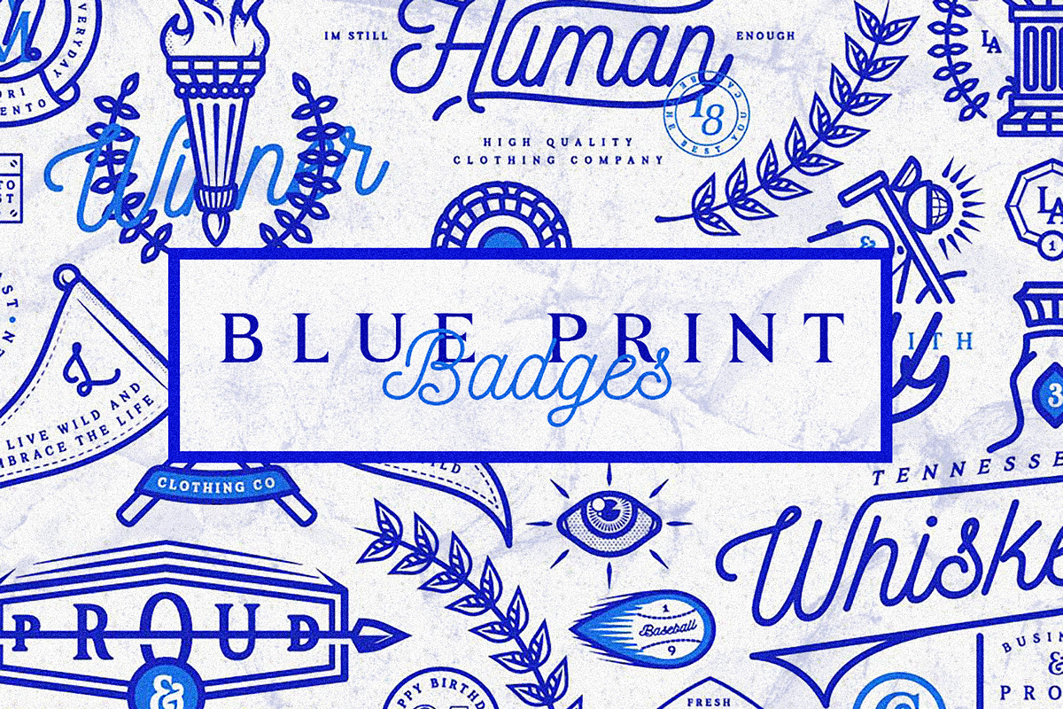 Blue Print Badges, a Branding & Logo Template by amgd (Photo 1 of 3)