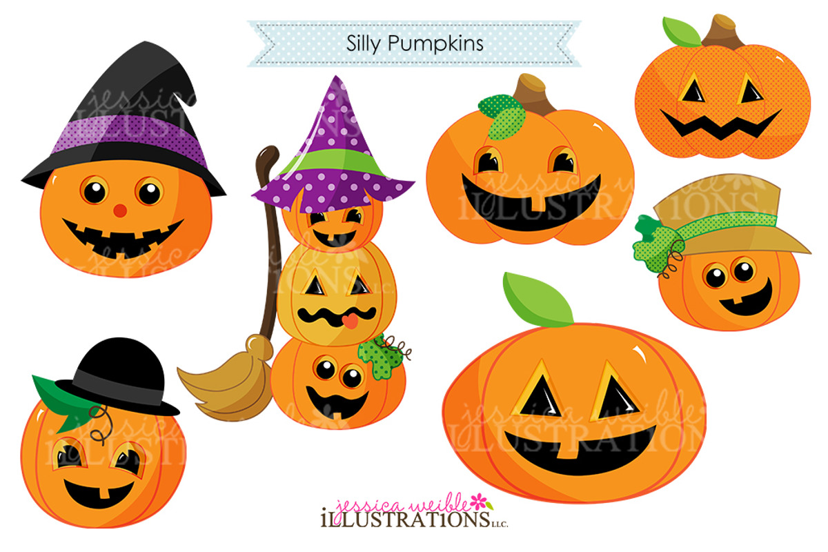 Silly Pumpkins, an Illustration by Jessica Weible Studios