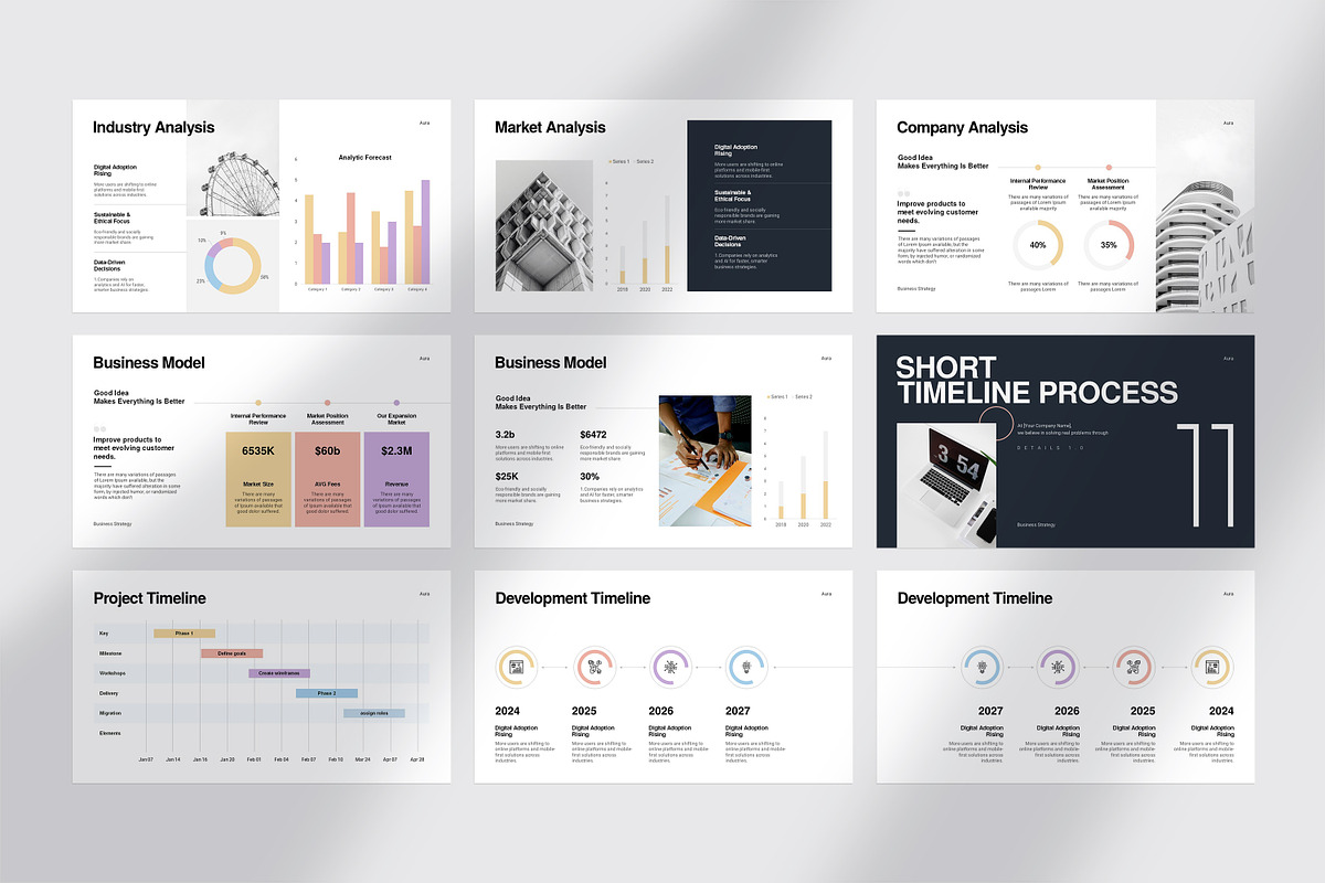 AURA Business Strategy Presentation, a Presentation Template by GoldenPixelStudio (Photo 21 of 30)