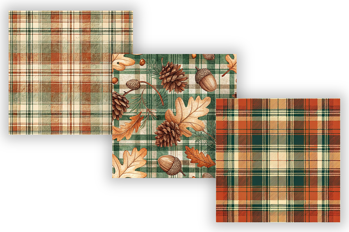 Elegant Plaid Fall Pattern Bundle, a Pattern Graphic by FloridPrintables (Photo 4 of 8)