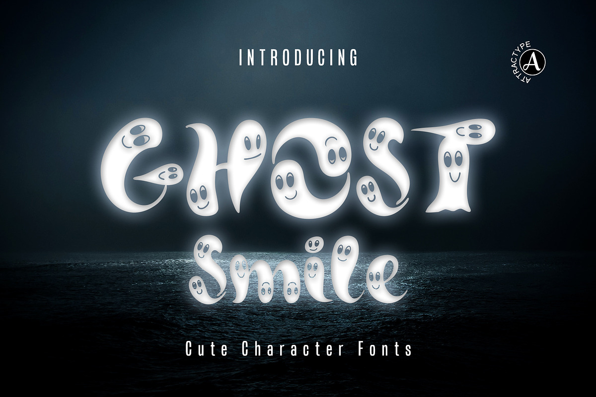 Ghost Smile - Cute Font, a Handwritten Font by Attractype (Photo 1 of 6)