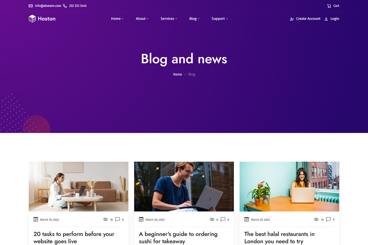 HostOn - HTML5 Hosting Template, a Bootstrap Template by ReformedTech (Photo 8 of 9)