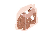 People at houses, home life concept, a Person Illustration by Good Studio (Thumbnail 2 of 8)