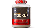 5lb Whey Protein Jar Mockup A3-Pro, a Packaging Mockup by Design Warlord (Thumbnail 1 of 16)