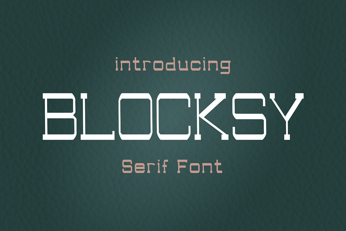 Blocksy - Modern Typeface, a Serif Font by Made by Cap (Photo 1 of 6)