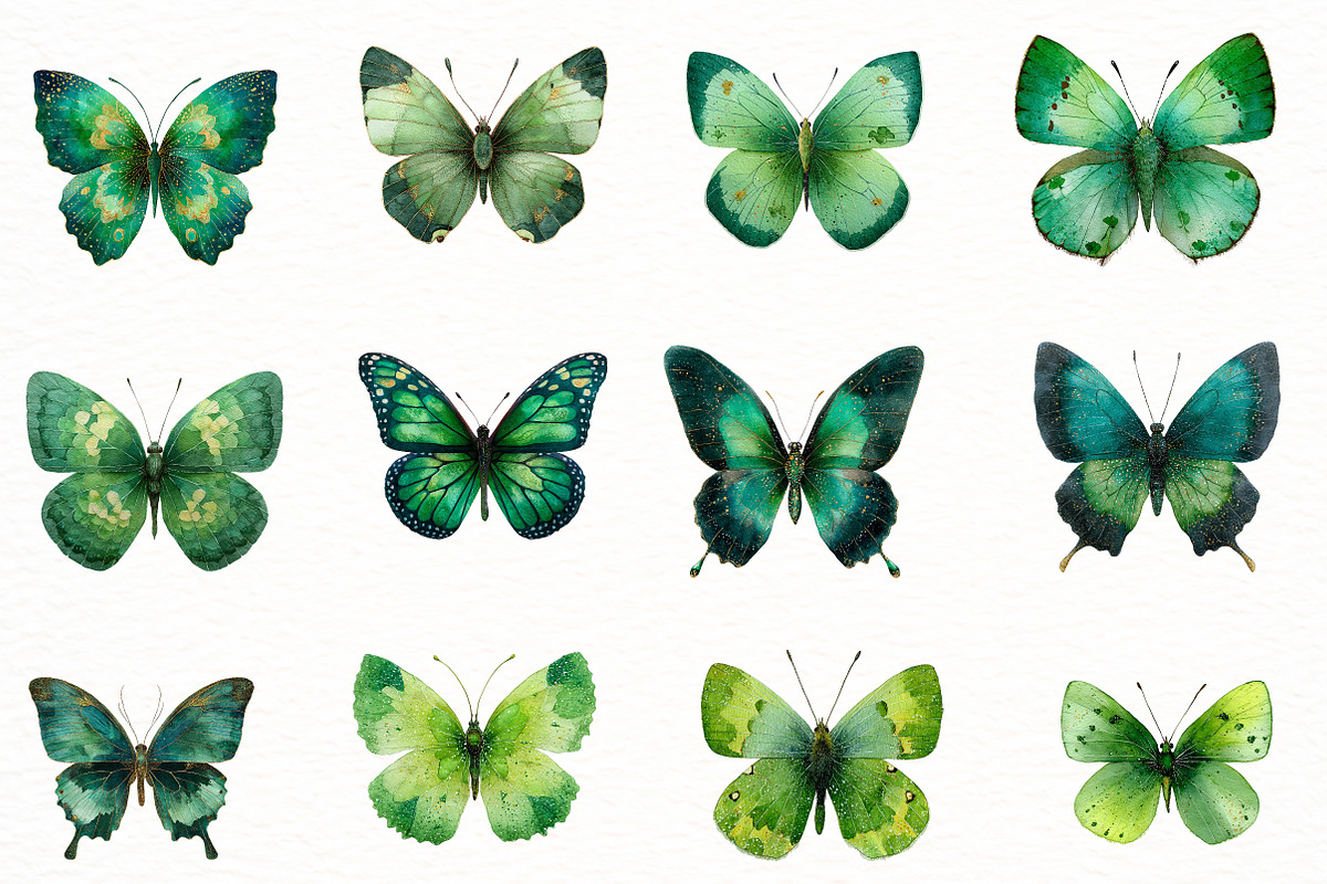 St Patricks Day Butterfly Clipart, an Illustration by Designworld (Photo 3 of 6)