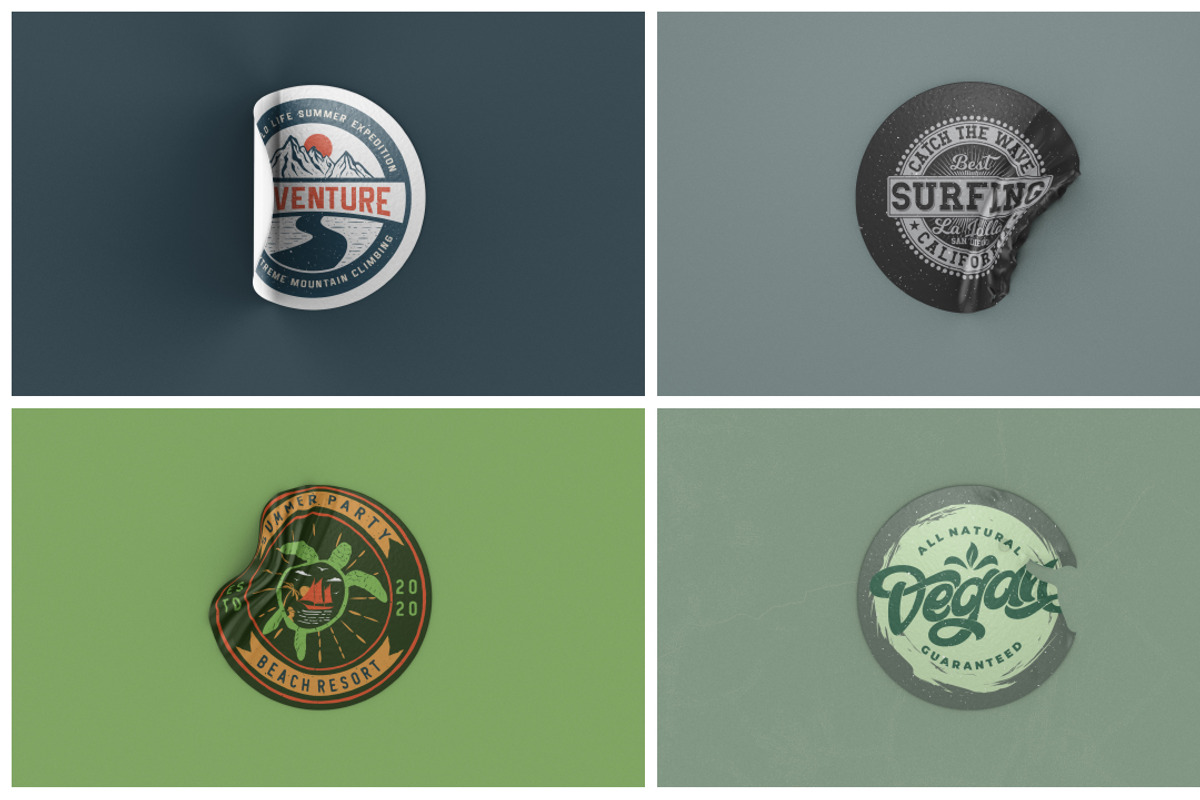 Peeled Sticker Mockup Vol 2, a Product Mockup by Graphicboom (Photo 2 of 7)