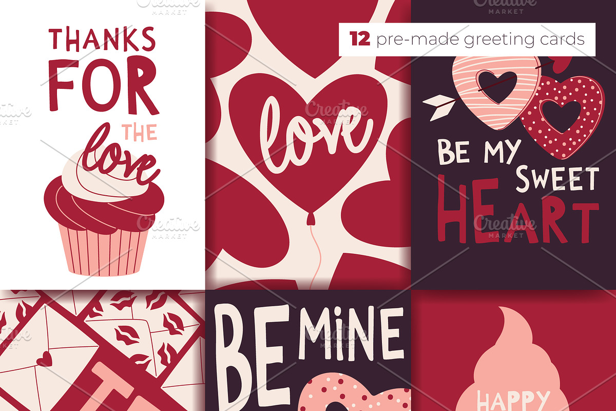 Valentines Clipart, Cards & Patterns, an Object Graphic by Panna Limon Store (Photo 4 of 8)