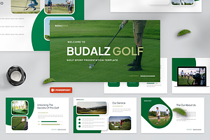 Budalzgolf - Golf Sports PowerPoint, a Presentation Template by Annora Studio