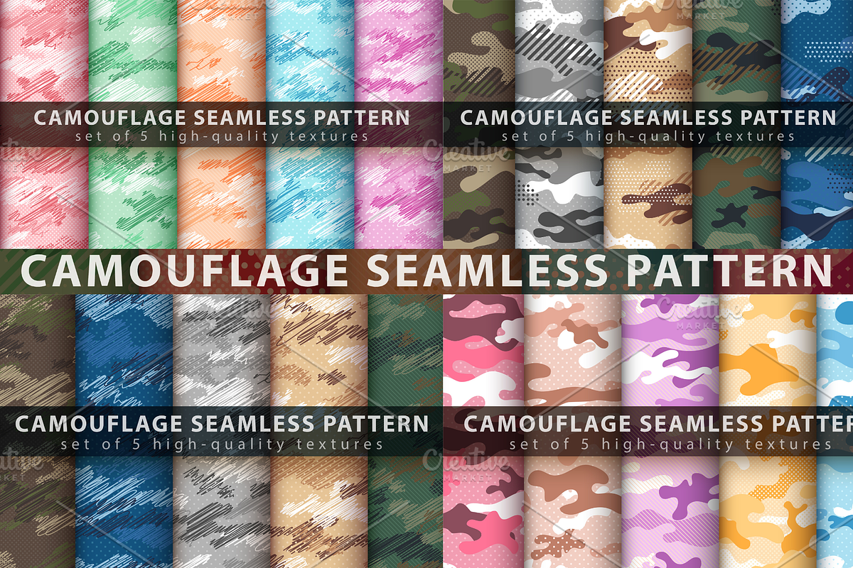 35 Camouflage Military Patterns, a Pattern Graphic by ThePhoton (Photo 1 of 7)
