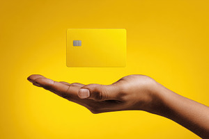 Yellow card in bright light, a Photo by Beautiful things