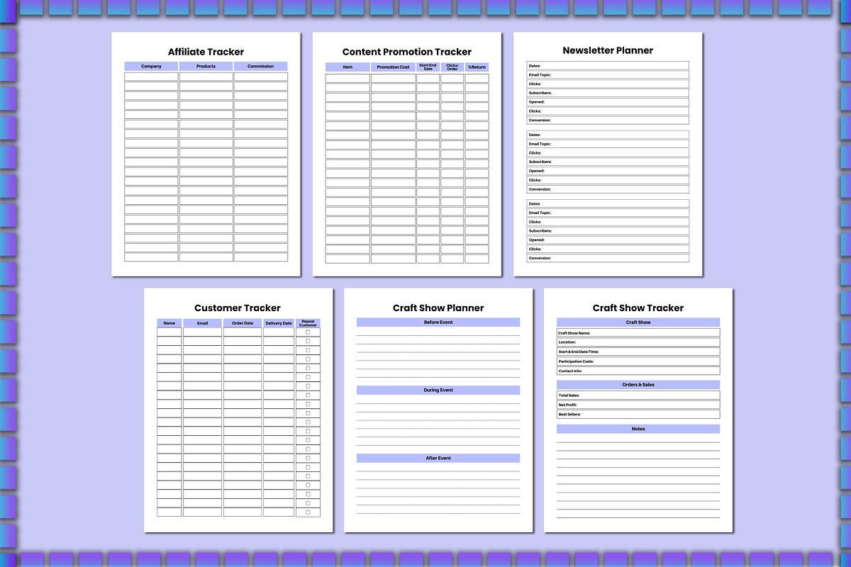 Craft Business Planner For Canva, a Stationery Template by Shumaya (Photo 3 of 6)
