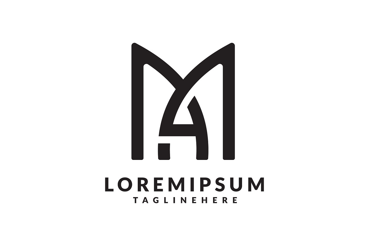 Initial MA or AM letters logo, a Branding & Logo Template by Saba Vector (Photo 2 of 3)