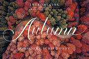 Autumn, a Script Font by Funtype (Thumbnail 1 of 9)