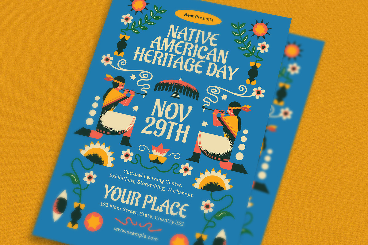 Native American Heritage Day Flyer, a Flyer Template by Guuver (Photo 2 of 3)
