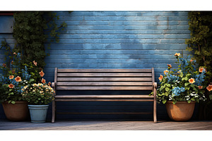 storage wall bench ai generated, an Industrial Photo by pikepicture