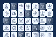 Weather Icons Set, an Outline Icon by Prosymbols (Thumbnail 7 of 7)