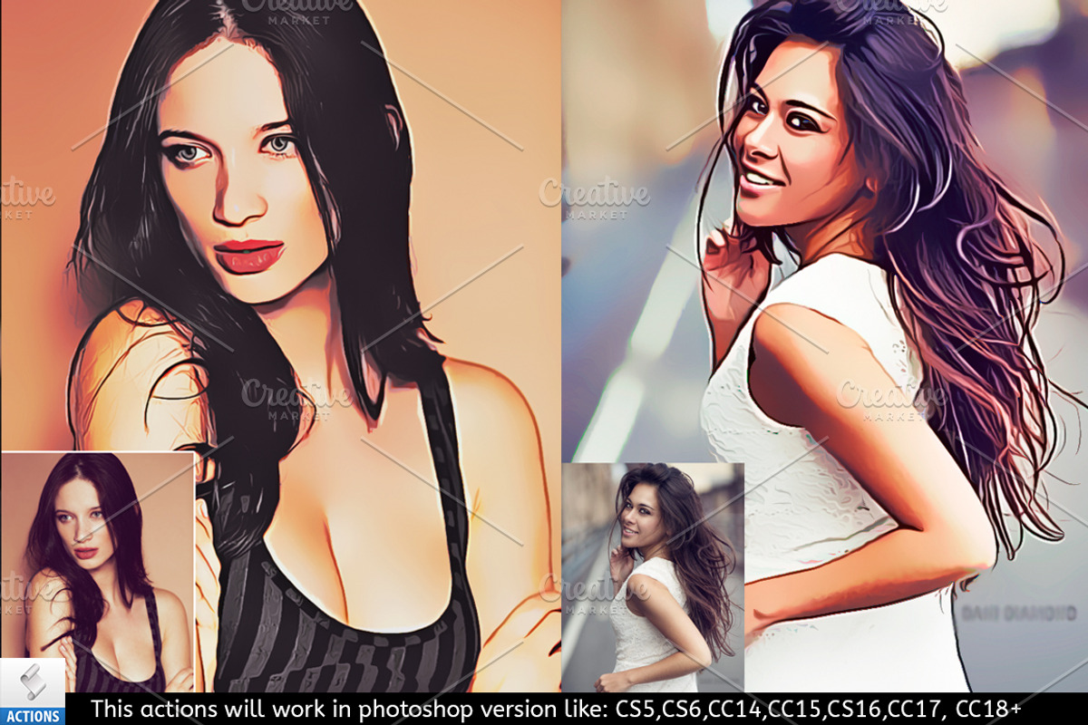 Vector Painting Actions Bundle, an Action Add-On by Vatdesign (Photo 4 of 13)