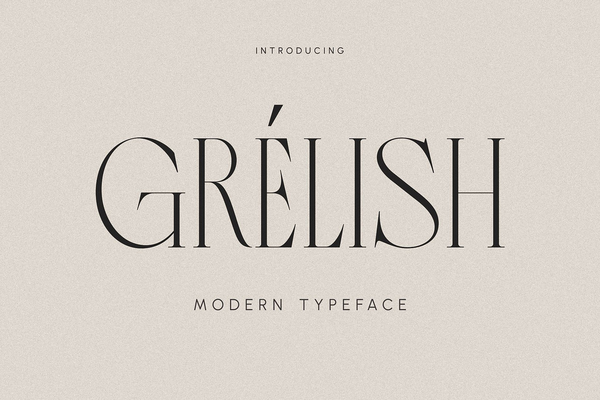 Grelish _ Modern Typeface, a Serif Font by Penatic Studio (Photo 1 of 10)