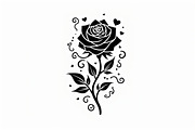 Floral Rose Silhouette Set, an Illustration by hafijul (Thumbnail 2 of 9)