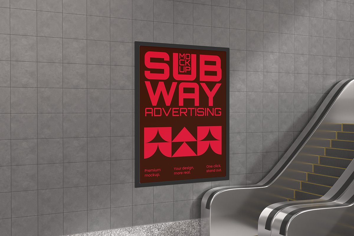 Subway Billboard Mockup, an Advertising Mockup by Unerispace