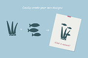 200+ OCEAN CLIPARTS - HAND DRAWN, a Seasonal Illustration by JuDesign (Thumbnail 18 of 23)