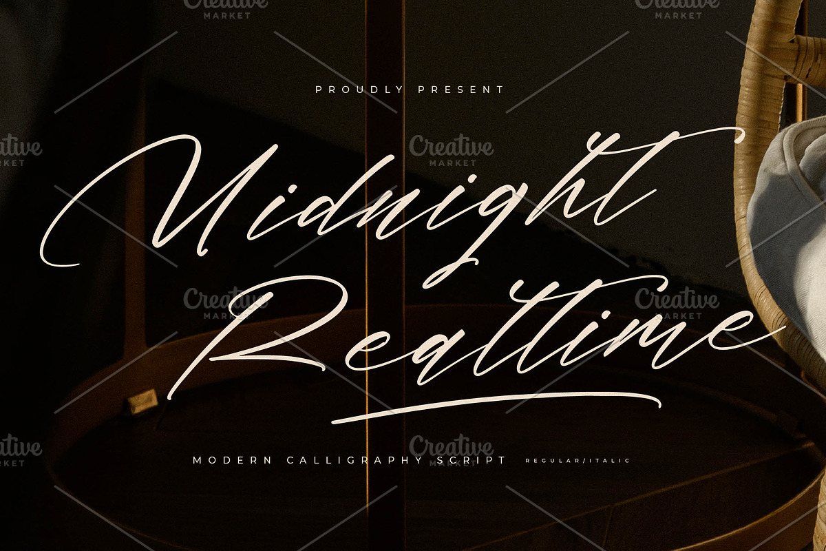 Midnight Realtime Modern Calligraphy, a Script Font by Letterena Studios Script (Photo 1 of 15)