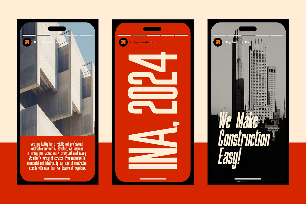 Chreed: 36 Dynamic Styles, a Sans Serif Font by Glyphminds Studios (Photo 4 of 11)