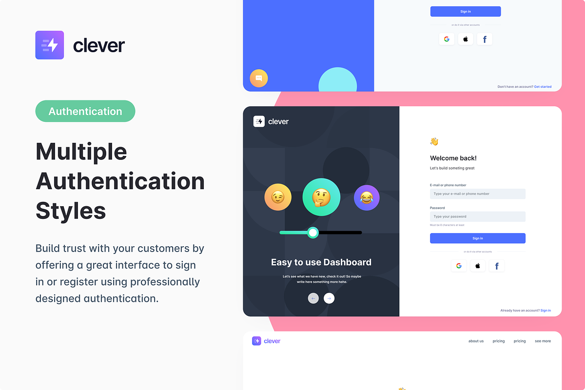 Clever – Figma Dashboard UI Kit, an UI Kit Template by Webpixels (Photo 6 of 7)