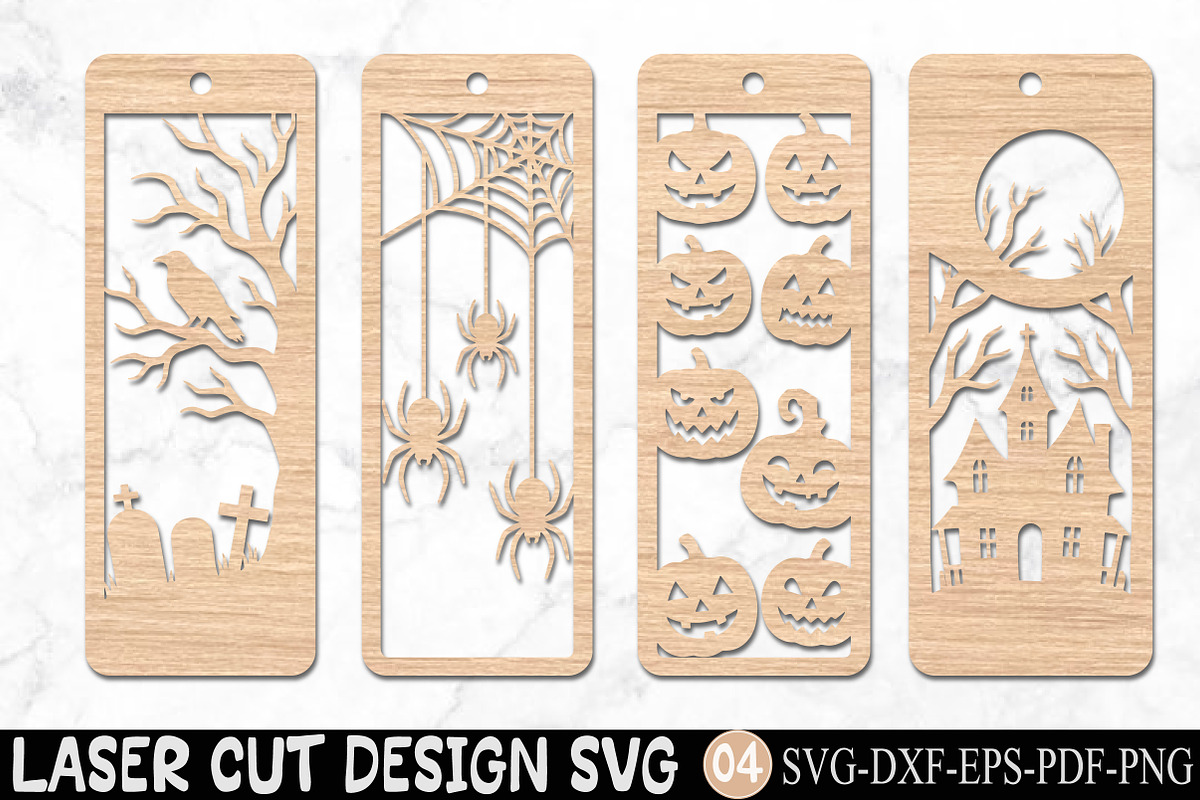 Halloween Bookmark Laser Cut SVG, an Object Graphic by Rose Art (Photo 2 of 3)