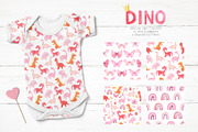 Watercolor Dinosaurs Girl clipart, a Background Graphic by LarysaZabrotskaya (Thumbnail 6 of 9)