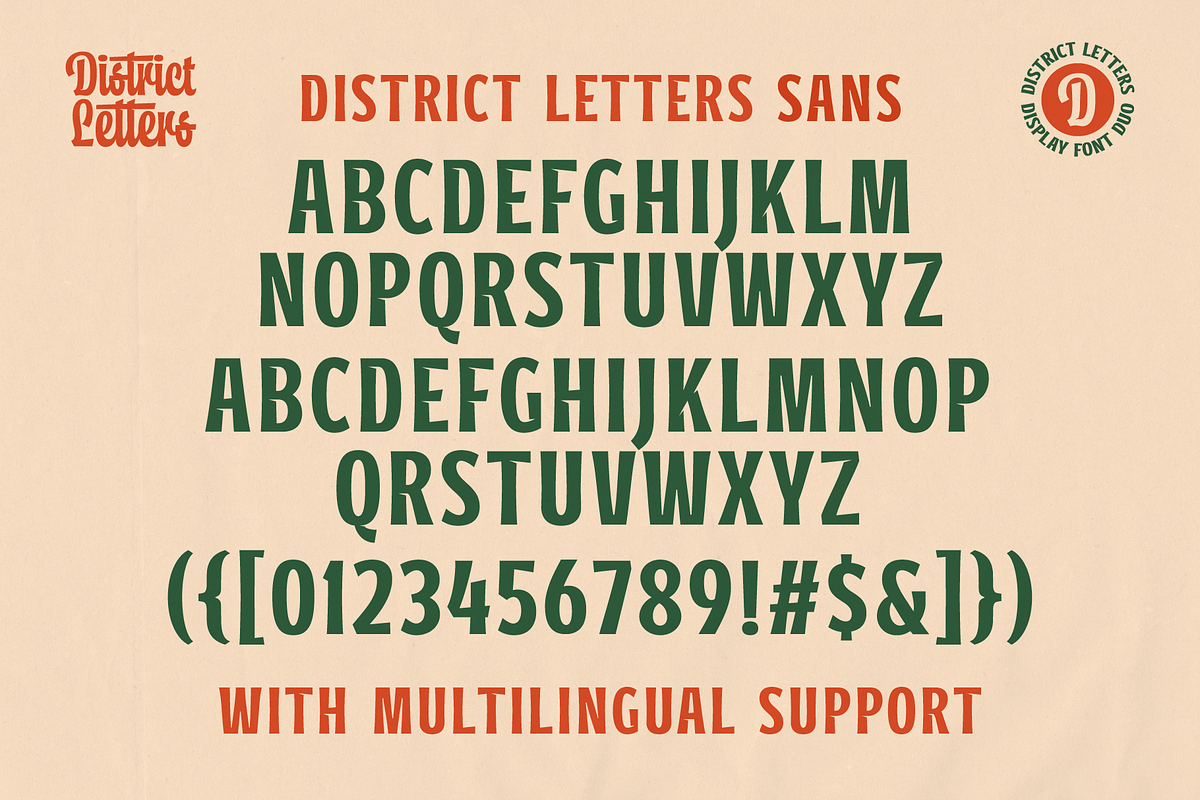 District Letters Font Duo, a Script Font by Abbasy Studio (Photo 7 of 12)
