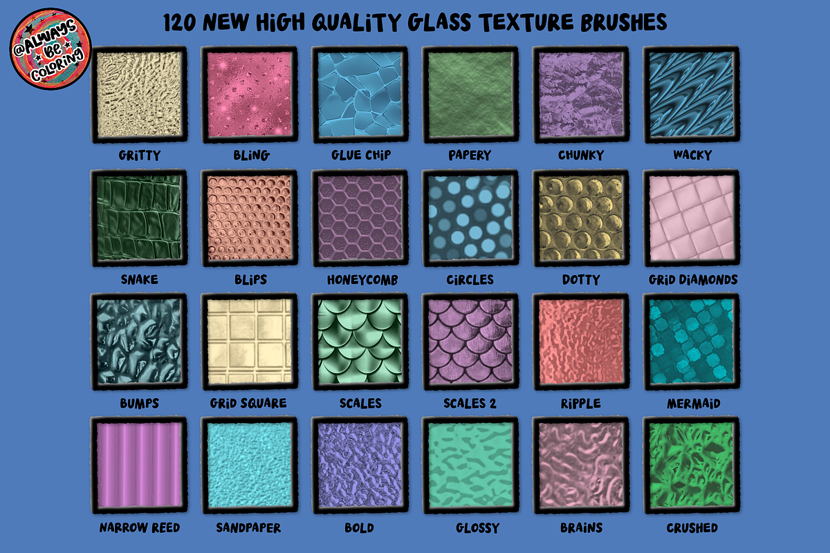 Procreate Stained Glass Kit Volume 2, a Brush Add-On by AlwaysBeColoring (Photo 4 of 10)