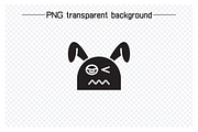 Annoyed and Nervous Rabbit Emoji, an Animal Illustration by Designfour (Thumbnail 5 of 7)