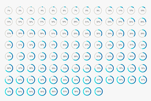 Percentage Infographics 1%-100%