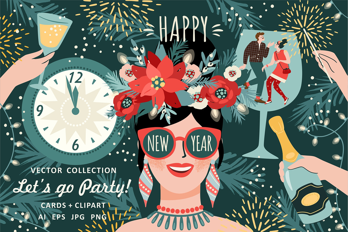Let's go Party! Vector collection, a Person Illustration by Nadia Grapes (Photo 1 of 8)