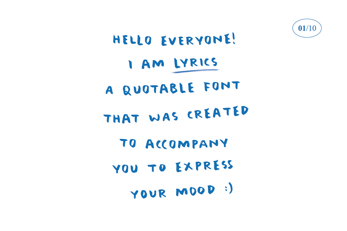 Lyrics | A Quotable Font, a Script Font by Andika Fez (Photo 2 of 10)