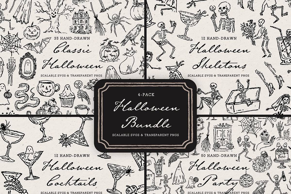 Halloween Clipart Bundle, Spooky Set, a Seasonal Illustration by The October Creative (Photo 1 of 13)