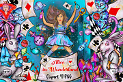 Alice in Wonderland Clipart, an Illustration by TanuschArts (Thumbnail 1 of 8)
