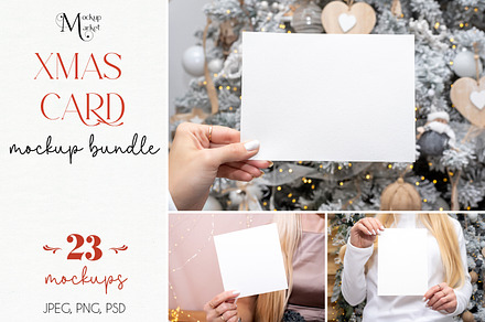 Christmas Card Mockup bundle